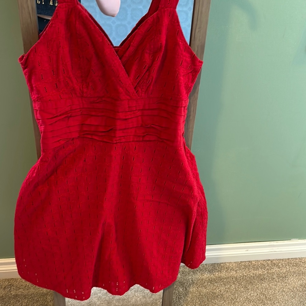 Vibrant Red Sleeveless Dress